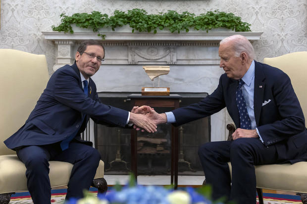 President Biden meets with Israeli president